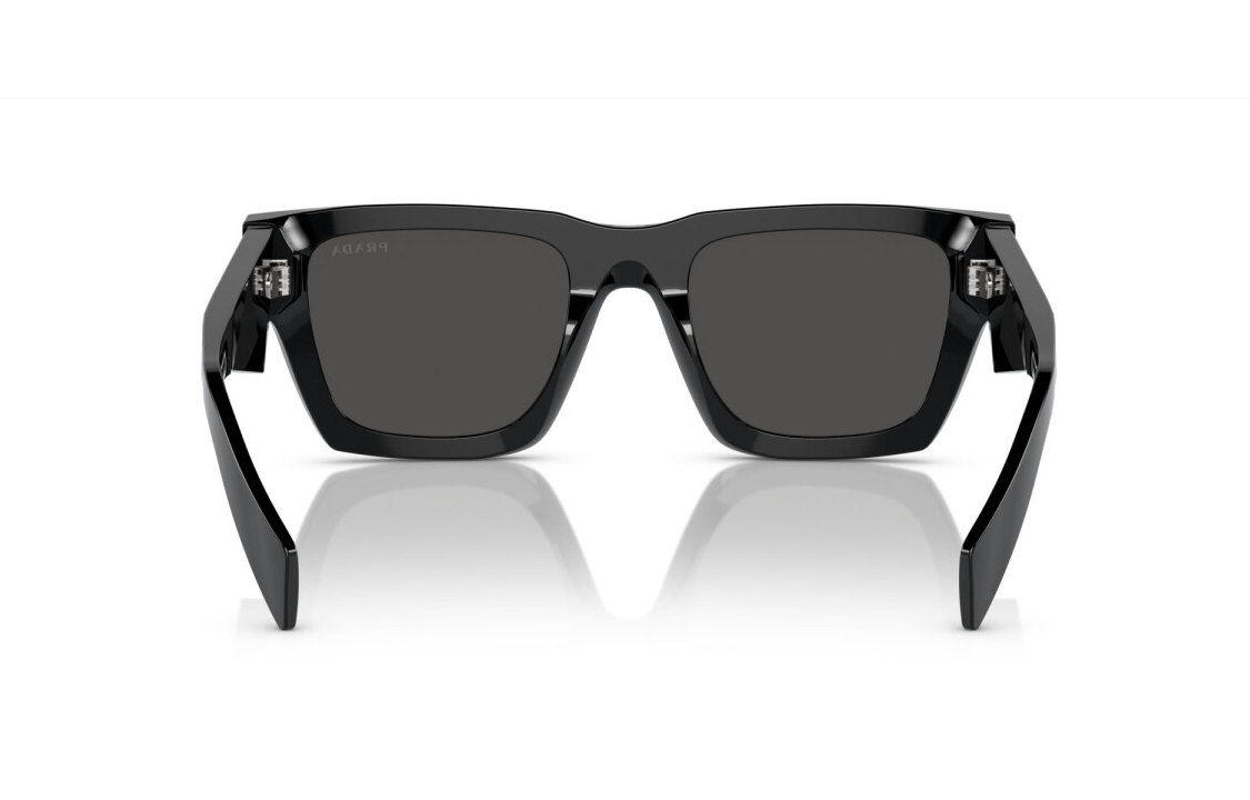 Purchase 【处方镜片可选】PRADA黑色不规则醋酸纤维太阳镜，带品牌标识。 PRA06S16K08Z