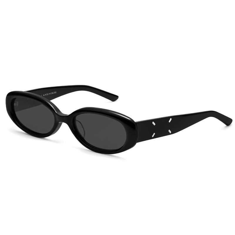 [Prescription Ready] GENTLE MONSTER x Maison Margiela Oval Sunglasses Black Unisex MM206-01