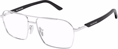 Balenciaga Silver Metal Irregular Optical Glasses Frame Men. BB0248O001 Balenciaga Silver Metal Irregular Optical Glasses Frame Men. BB0248O001