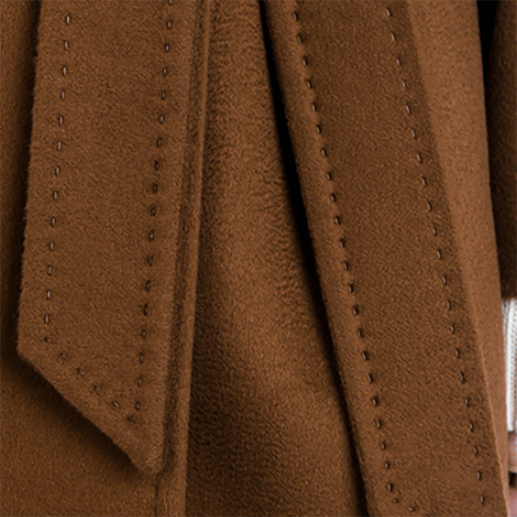 'S Max Mara MaxMara  Belted Long Coat in Solid Red-Brown Color 2416011091600-018 圖 7