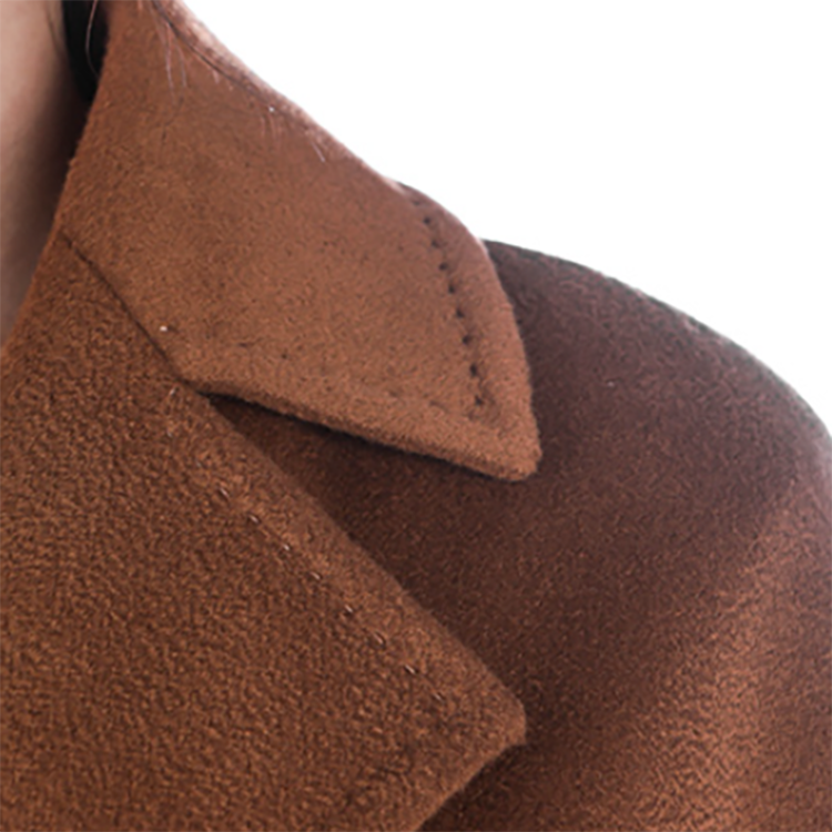 'S Max Mara MaxMara  Belted Long Coat in Solid Red-Brown Color 2416011091600-018 圖 8