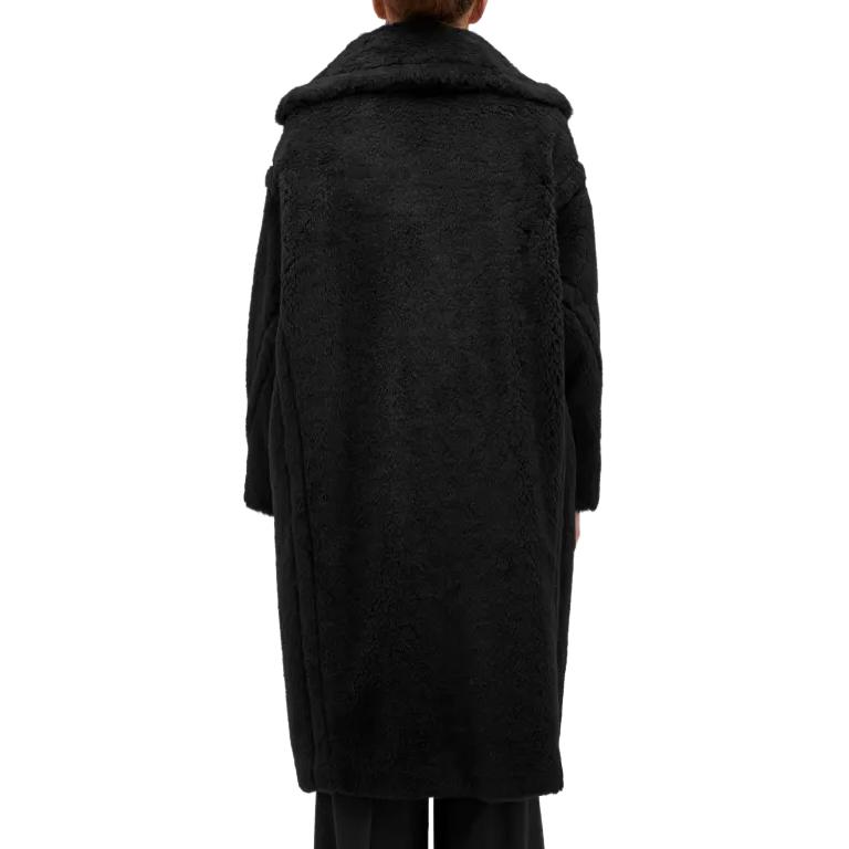 'S Max Mara MaxMara  Black Double-Breasted Long Coat with Collar and Long Sleeves 2421016042600-008 圖 5