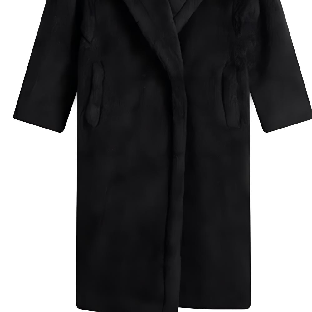 'S Max Mara MaxMara  Black Double-Breasted Long Coat with Collar and Long Sleeves 2421016042600-008 圖 7