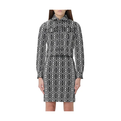 'S Max Mara MaxMara Black Full-Print Zip-Up Long Sleeve Jacket 2411911032600-001