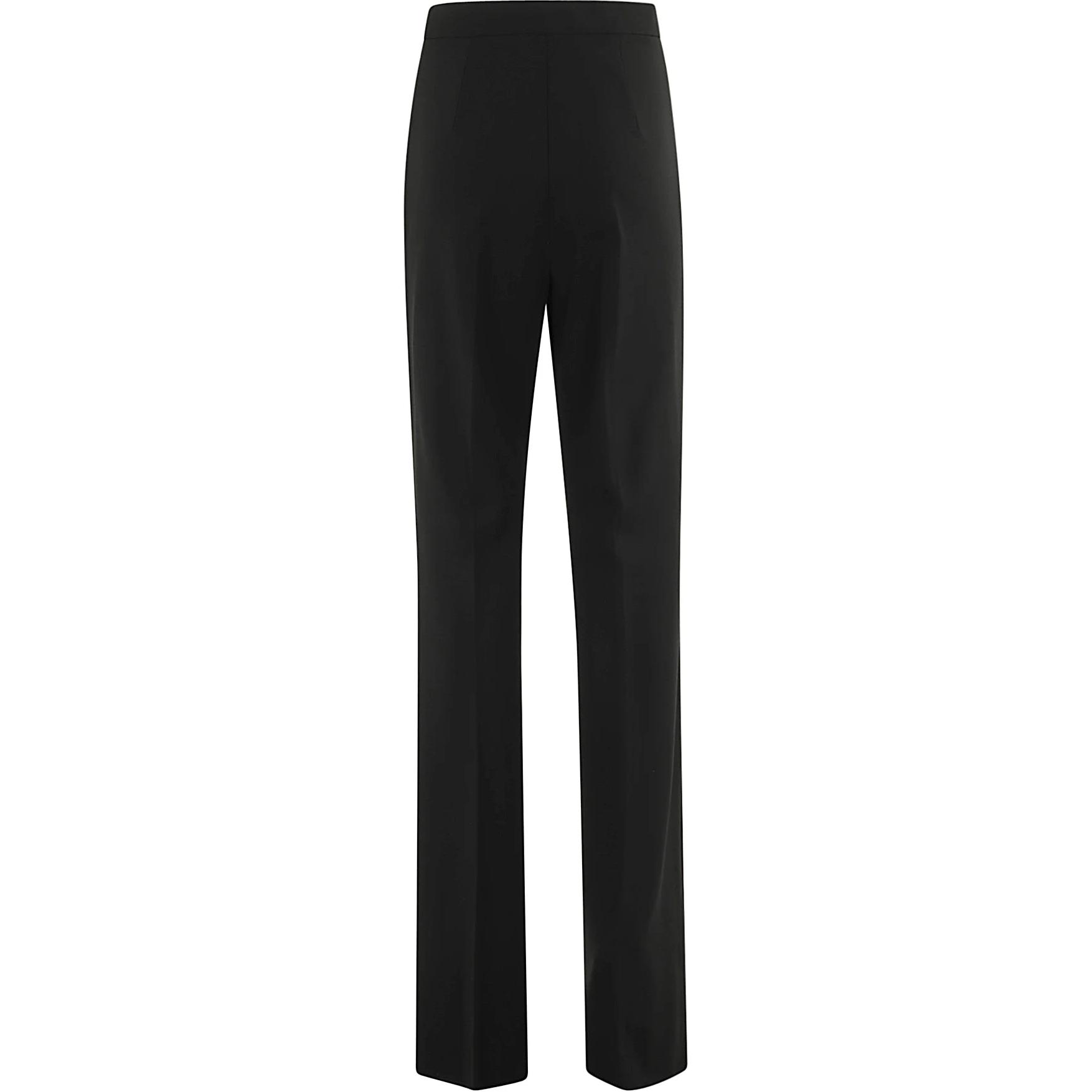 Lookbook 'S Max Mara MaxMara  Black Solid Knit Zip Straight-Leg Casual Pants 2421786011600-001