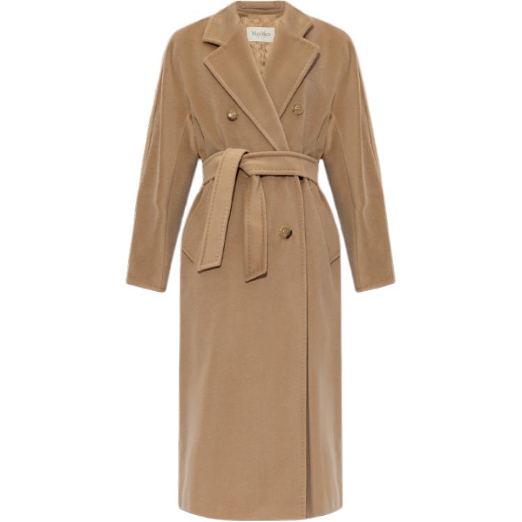 'S Max Mara MaxMara  Brown Double-Breasted Mid-Length Trench Coat with Belt. 2421018011-001 圖 2