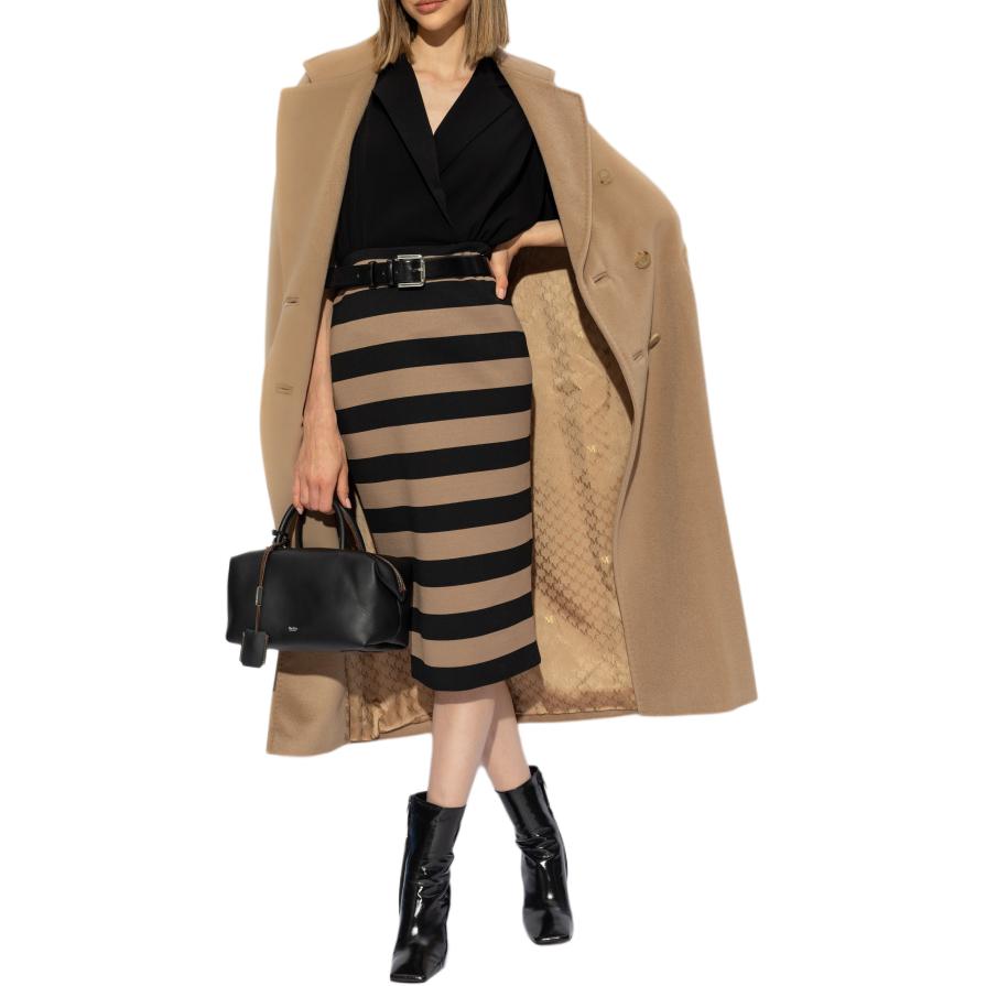 'S Max Mara MaxMara  Brown Double-Breasted Mid-Length Trench Coat with Belt. 2421018011-001 圖 5