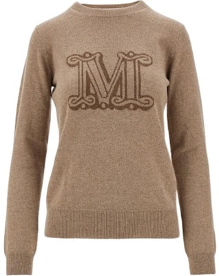 'S Max Mara MaxMara Brown Letter Print Crewneck Long-Sleeve Sweater Pullover 1366213306-015 Buy 'S Max Mara MaxMara Brown Letter Print Crewneck Long-Sleeve Sweater Pullover 1366213306-015