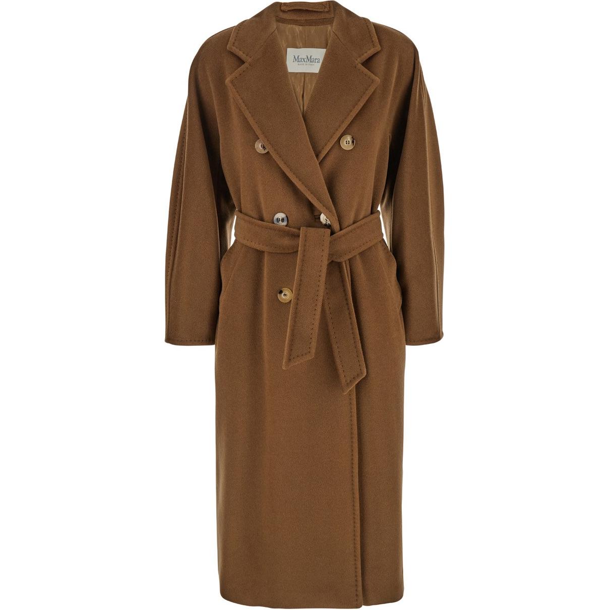 'S Max Mara MaxMara  Brown Long Double-Breasted Loose-Fit Coat. 2421018011600-010