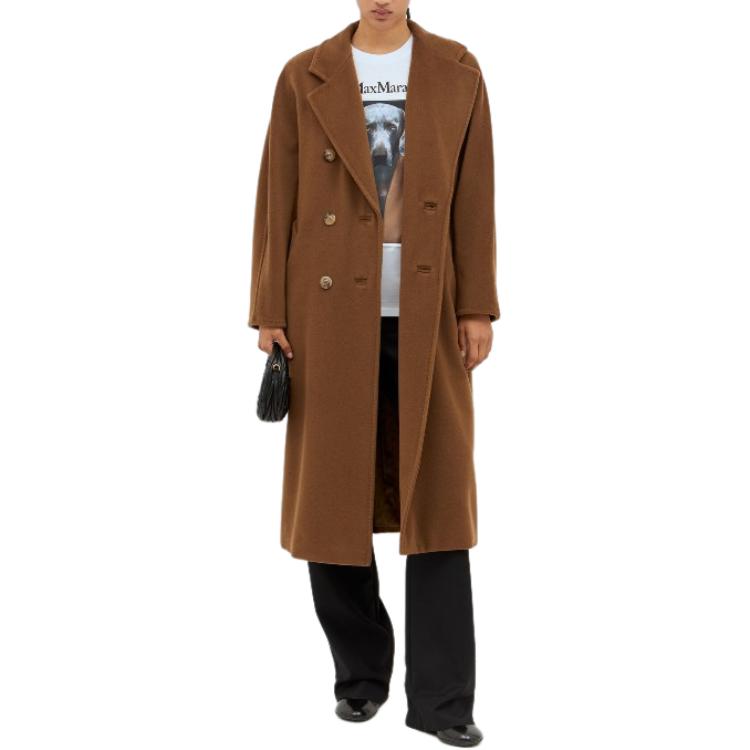 'S Max Mara MaxMara  Brown Long Double-Breasted Loose-Fit Coat. 2421018011600-010 圖 5