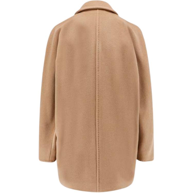 'S Max Mara MaxMara  Double-Breasted Mid-Length Coat in Light Beige. 2421086011600-001 圖 3