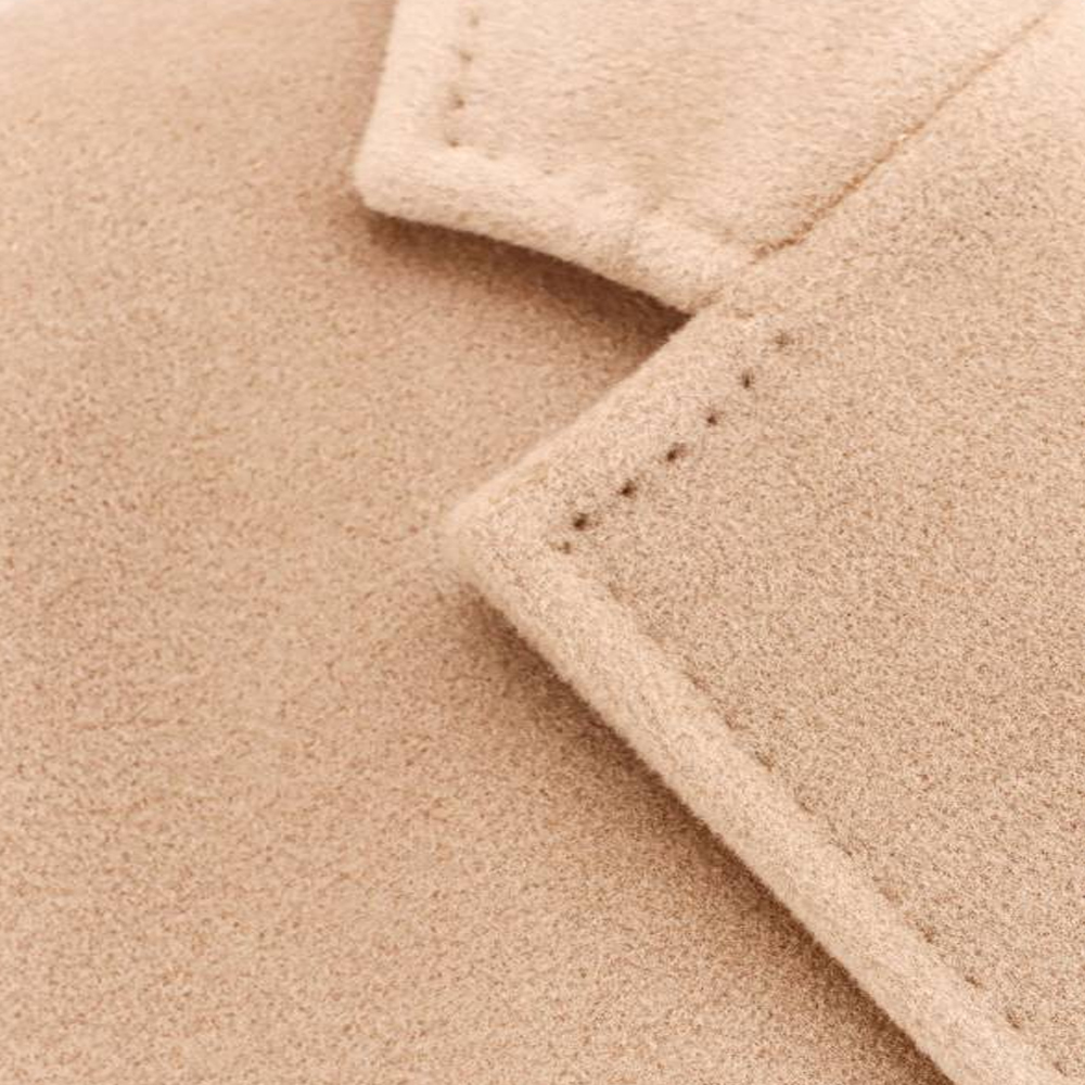 'S Max Mara MaxMara  Double-Breasted Mid-Length Coat in Light Beige. 2421086011600-001 圖 4