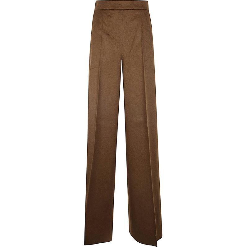 Order 'S Max Mara MaxMara  High-Waist Zipper Loose Wide-Leg Casual Pants Brown 2421136393600-036
