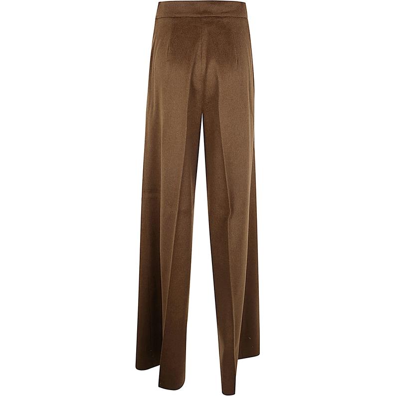 Lookbook 'S Max Mara MaxMara  High-Waist Zipper Loose Wide-Leg Casual Pants Brown 2421136393600-036