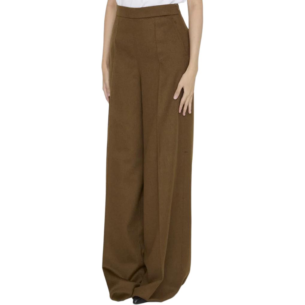 Details for 'S Max Mara MaxMara  High-Waist Zipper Loose Wide-Leg Casual Pants Brown 2421136393600-036