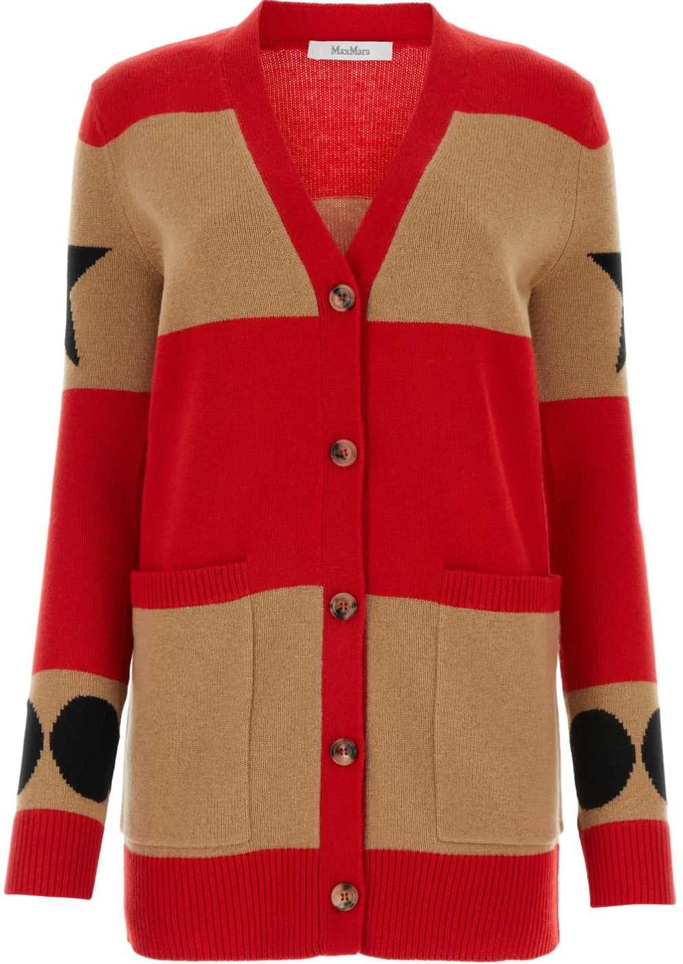 s-max-mara-max-mara-red-v-neck-striped-button-up-knit-cardigan-sweater-2421346031600-012