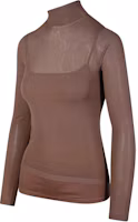 Shop ''S Max Mara MaxMara 修身長袖高領上衣 淺棕色。 2411381011600-002