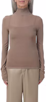 Purchase ''S Max Mara MaxMara 修身長袖高領上衣 淺棕色。 2411381011600-002