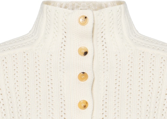 'S Max Mara MaxMara Solid Color High Neck Loose Knit Cardigan Sweater Beige 2421366021600-001 Purchase 'S Max Mara MaxMara Solid Color High Neck Loose Knit Cardigan Sweater Beige 2421366021600-001