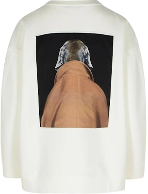 'S Max Mara MaxMara White Logo Letter Animal Print Crewneck Long Sleeve Sweatshirt 2421926011-005 Lookbook 'S Max Mara MaxMara White Logo Letter Animal Print Crewneck Long Sleeve Sweatshirt 2421926011-005