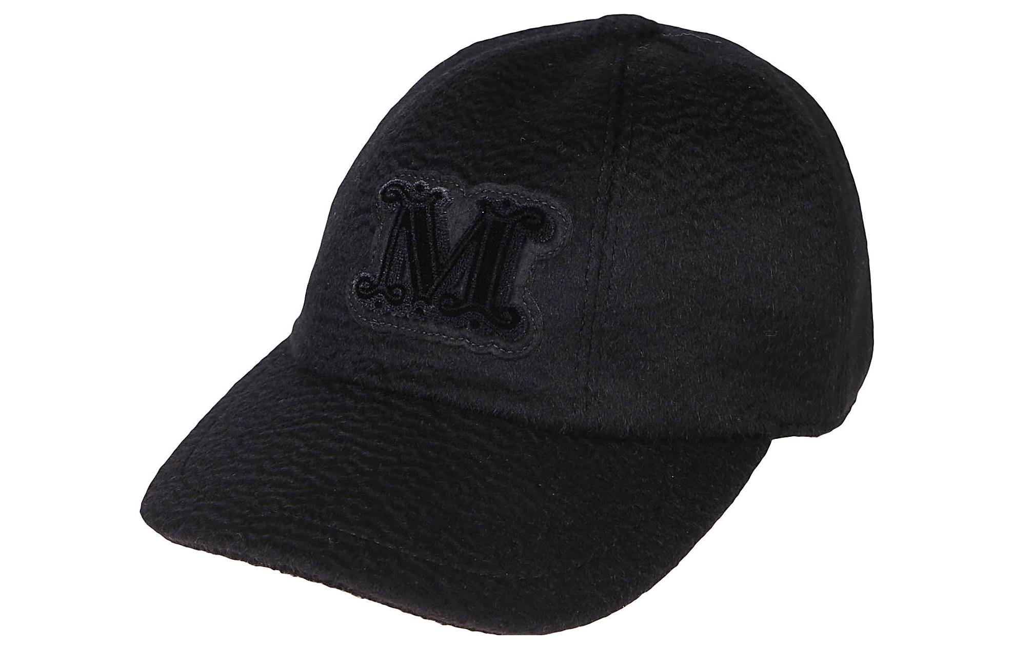 Order 'S Max Mara MaxMara Alpaca Embroidered Pattern Baseball Cap Unisex Black 45762223600002