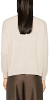 Purchase ''S Max Mara MaxMara 米色水鑽徽標修身長袖圓領毛衣 女款 2421366232600-032