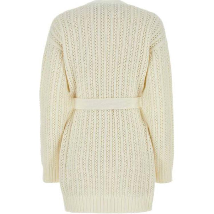 Lookbook Max Mara 米色V領鏤空針織女衫 2421346011600-001