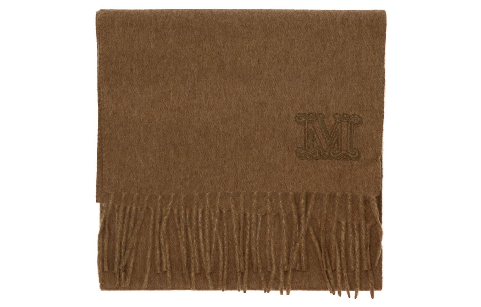 'S Max Mara MaxMara Fringe Cashmere Scarf Brown 45463127600WSDALIA057