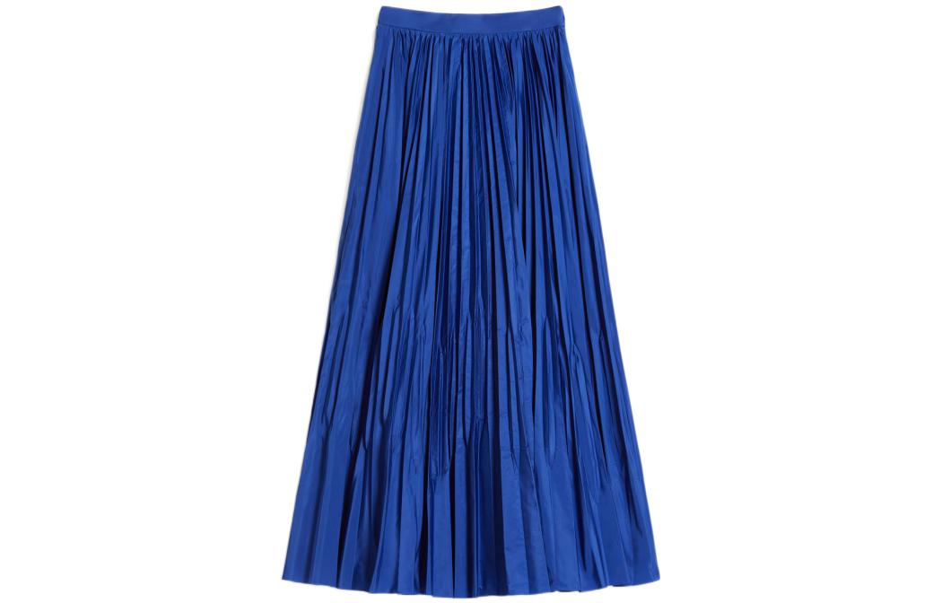 'S Max Mara MaxMara High-Waisted Pleated Casual Maxi Skirt Blue. 1101033106