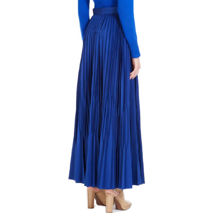 Shop 막스마라 맥스마라 하이웨이스트 플리츠 캐주얼 맥시 스커트 블루. 1101033106