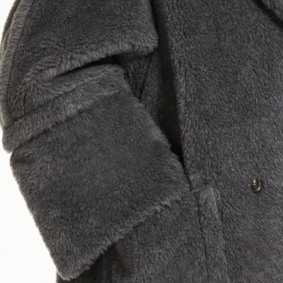 ''S Max Mara MaxMara Kadiak 灰色雙排扣超大版羊駝毛泰迪大衣 女款. 1016314306001-KADIAK 1