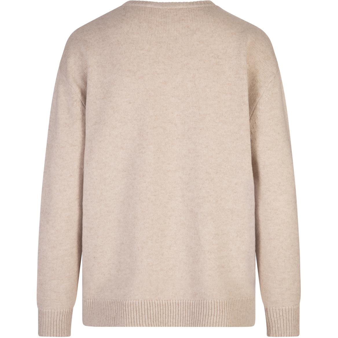 Lookbook 'S Max Mara MaxMara Logo Letter Print Crewneck Long Sleeve Sweater Beige Women 2421366222600-026