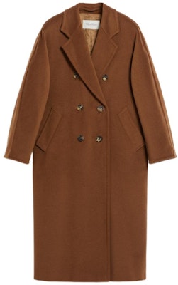 'S Max Mara MaxMara Madame 101801 Classic Double-Face Wool Coat in Tobacco Color. 1018012306010-3MADAME Order 'S Max Mara MaxMara Madame 101801 Classic Double-Face Wool Coat in Tobacco Color. 1018012306010-3MADAME