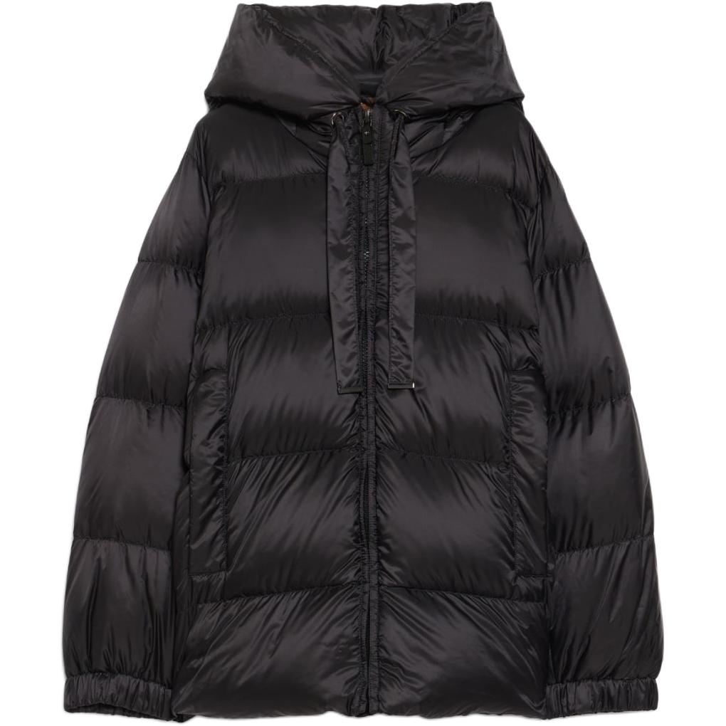 'S Max Mara MaxMara Seia Water-Repellent Hooded Down Jacket Women Black. 9486014506009-SEIA