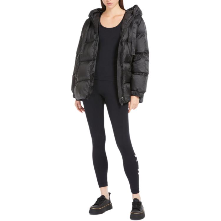 Shop 'S Max Mara MaxMara Seia Water-Repellent Hooded Down Jacket Women Black. 9486014506009-SEIA