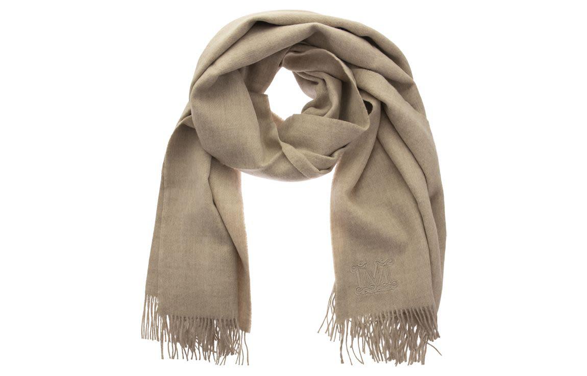 Lookbook 'S Max Mara MaxMara Silk Velvet Scarf in Light Brown 45460527600004