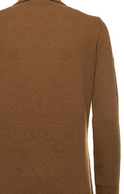 'S Max Mara MaxMara Solid Color Turtleneck Midi Long Sleeve Dress Brown 13260223650-006 Purchase 'S Max Mara MaxMara Solid Color Turtleneck Midi Long Sleeve Dress Brown 13260223650-006