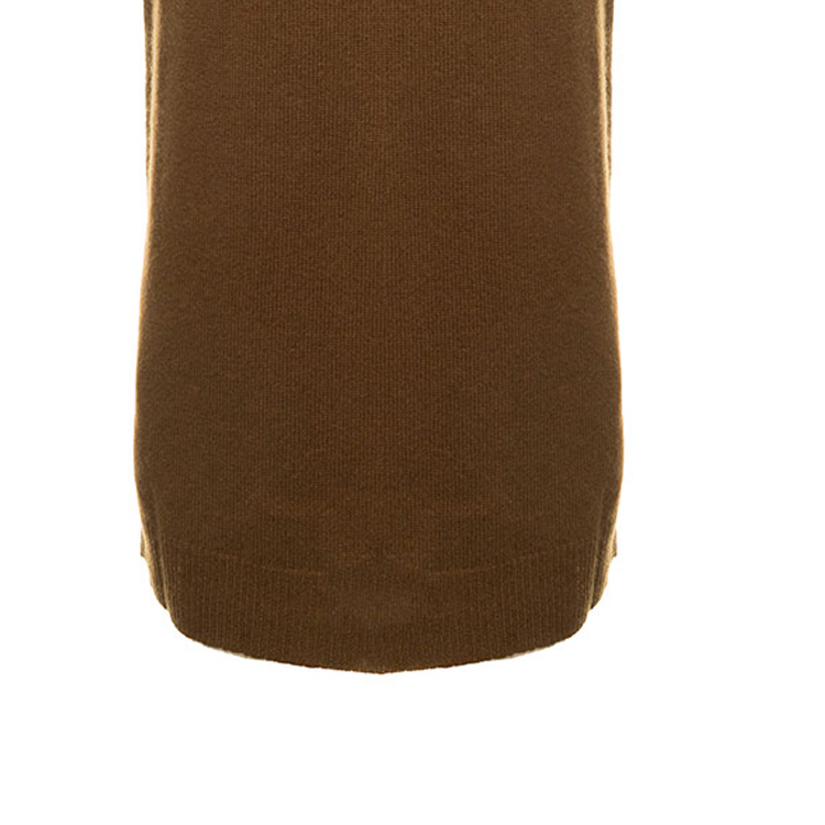 Cheap 'S Max Mara MaxMara Solid Color Turtleneck Midi Long Sleeve Dress Brown 13260223650-006