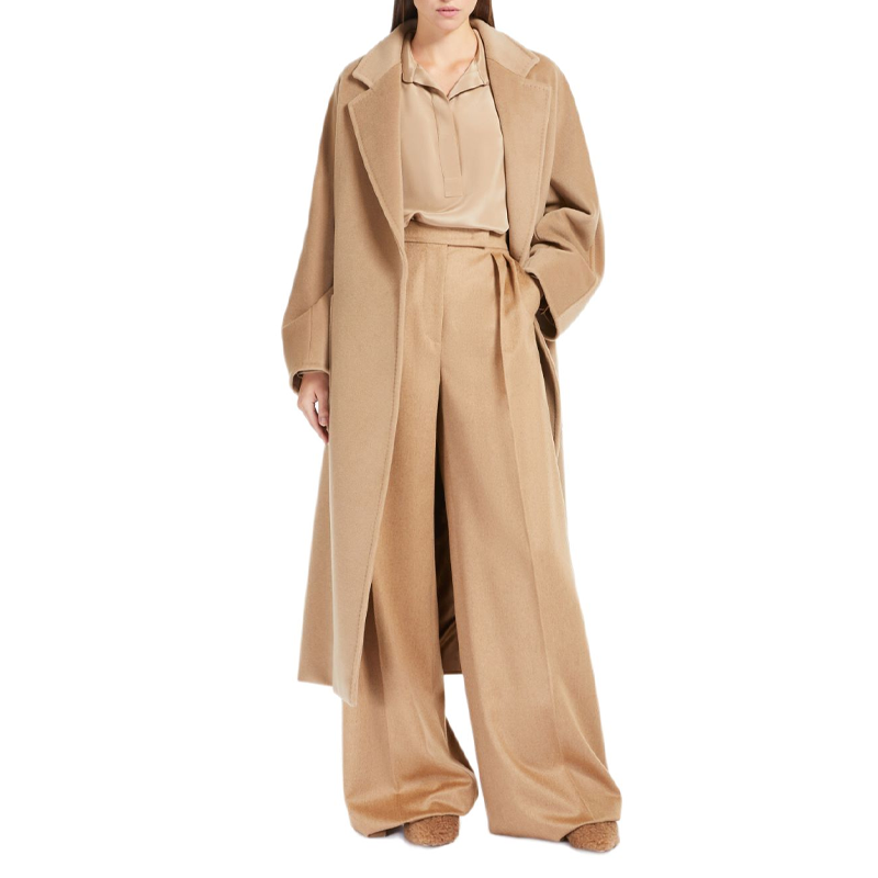 'S Max Mara MaxMara SS24  Camel Belted Long Coat with Minimal Logo Design. 1016074206-001 圖 4