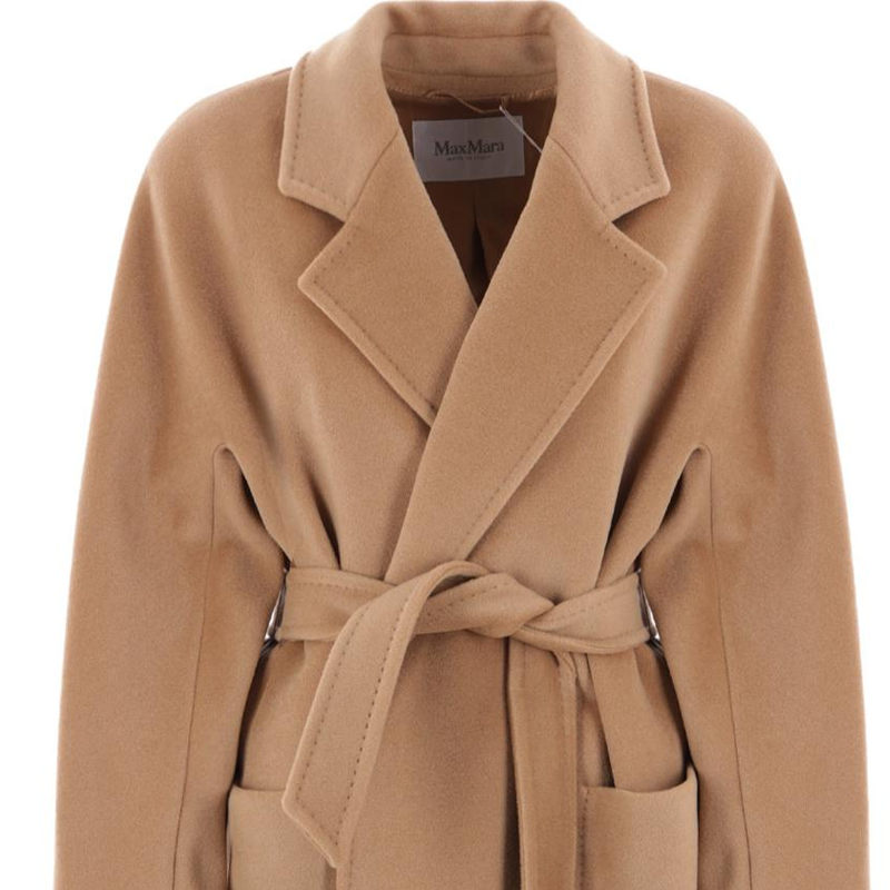 'S Max Mara MaxMara SS24  Camel Belted Long Coat with Minimal Logo Design. 1016074206-001 圖 6