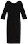Order 'S Max Mara MaxMara Studio Ponera V-Neck Long Sleeve Black Dress 6226141906001-PONERA