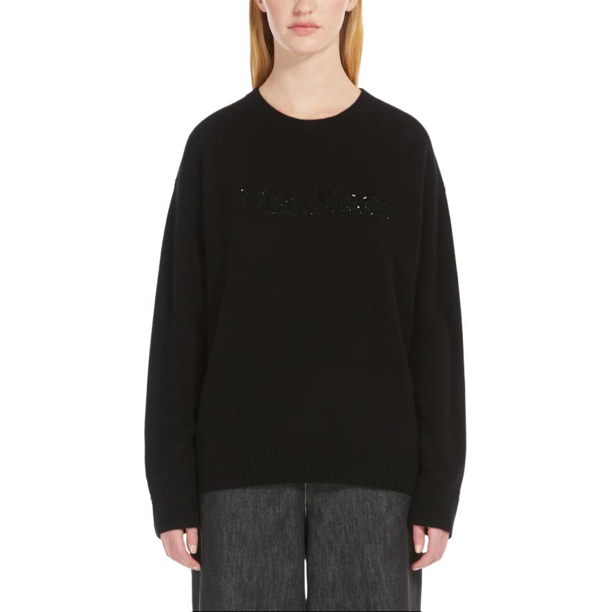 Lookbook 'S Max Mara S MAX MARA  Black Crewneck Pullover Sweater Long Sleeve 2429366163600-009