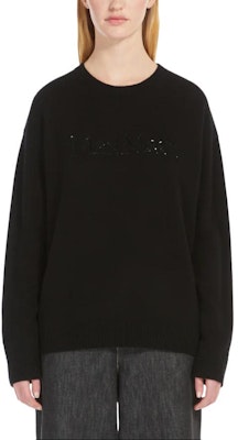 'S Max Mara S MAX MARA Black Crewneck Pullover Sweater Long Sleeve 2429366163600-009 Lookbook 'S Max Mara S MAX MARA Black Crewneck Pullover Sweater Long Sleeve 2429366163600-009