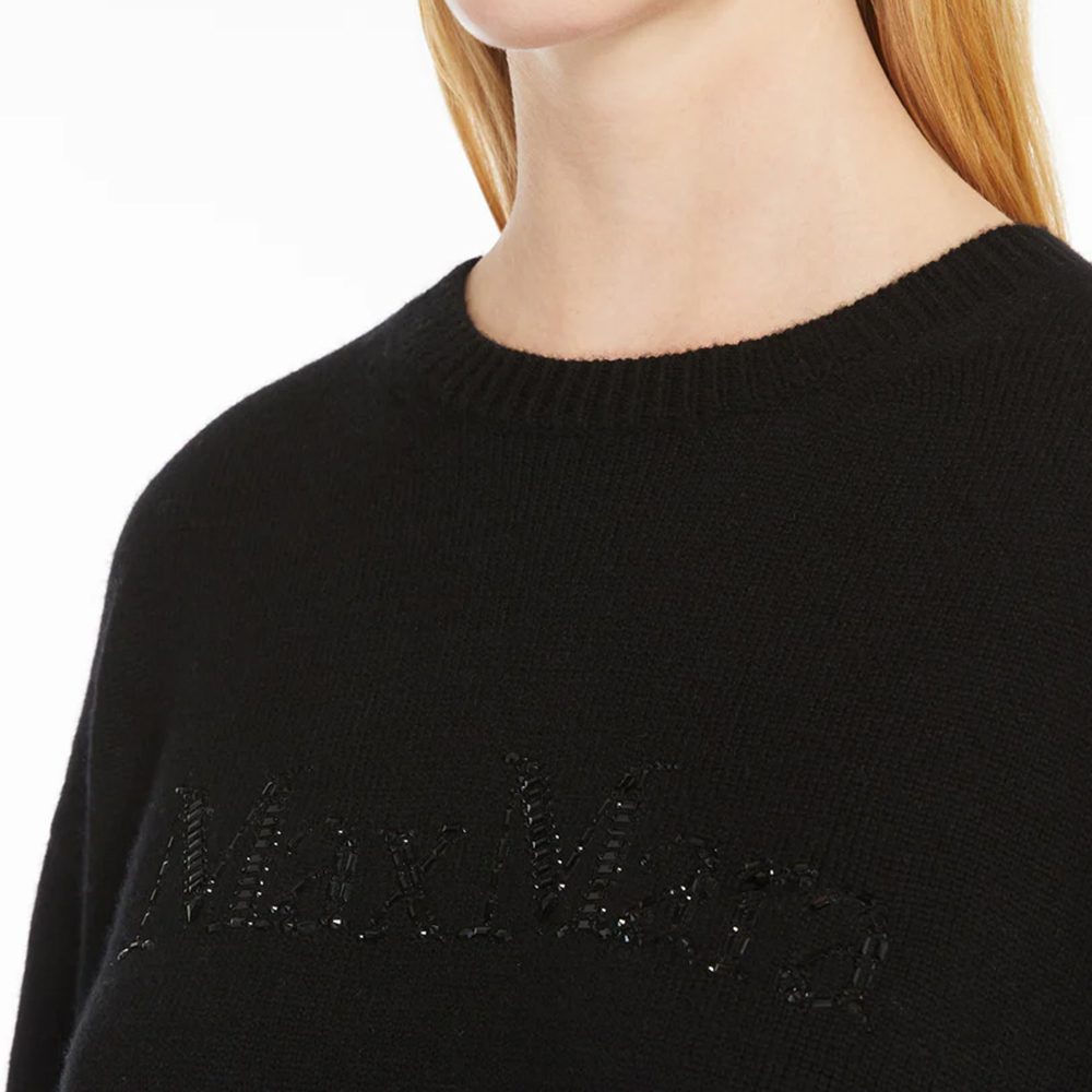Purchase 'S Max Mara S MAX MARA  Black Crewneck Pullover Sweater Long Sleeve 2429366163600-009