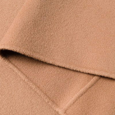 'S Max Mara S MAX MARA Camel Double-Breasted Long Coat with Lapel Collar. 2429016061600-045 5