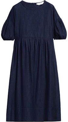 'S Max Mara S MAX MARA Denim Series Solid Pleated Midi Short-Sleeve Dress in Dark Blue. 9226012806001-DENIMD Buy 'S Max Mara S MAX MARA Denim Series Solid Pleated Midi Short-Sleeve Dress in Dark Blue. 9226012806001-DENIMD