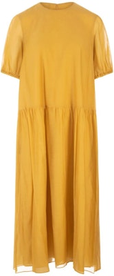 'S MAX MARA Solid Ruched Short Sleeve Crew Neck Dress Yellow 2392211032600-072 Buy 'S MAX MARA Solid Ruched Short Sleeve Crew Neck Dress Yellow 2392211032600-072