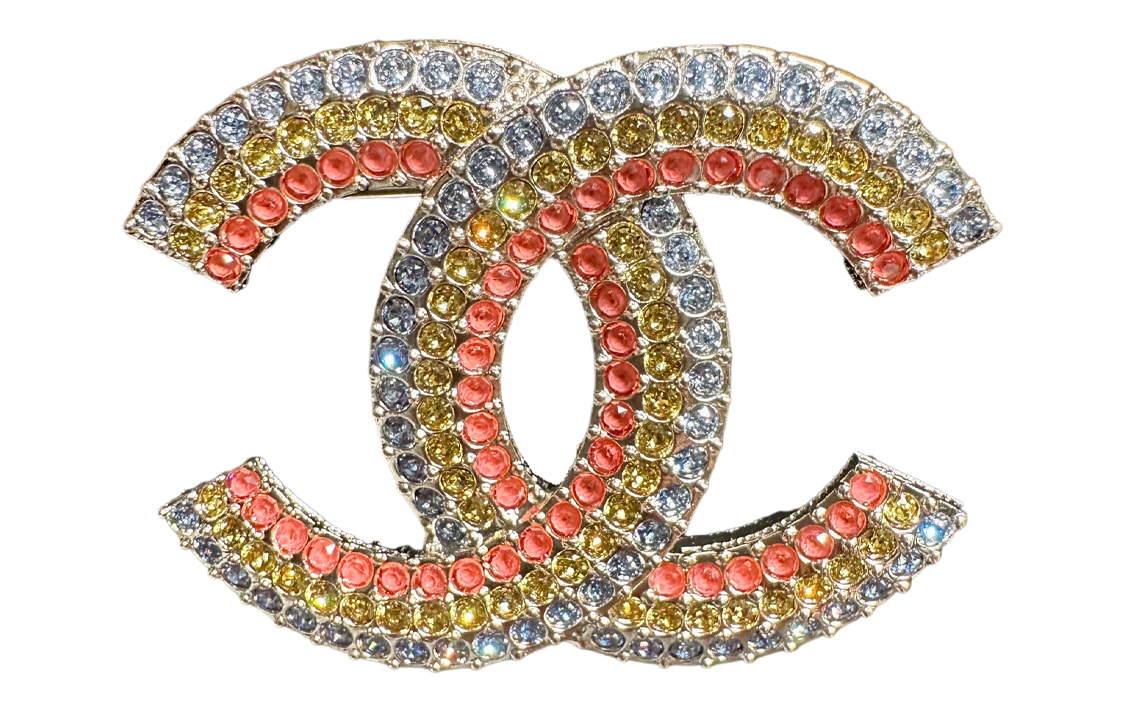 【SS23】CHANEL Rainbow Rhinestone Brooch Gold AB9887B09920NL720