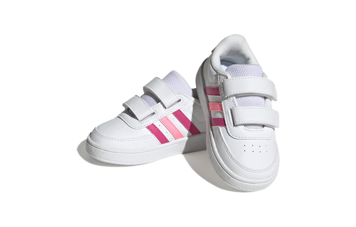 (TD) Adidas Breaknet Lifestyle Court Two-Strap Hook-and-Loop 'White Pink' 圖 3