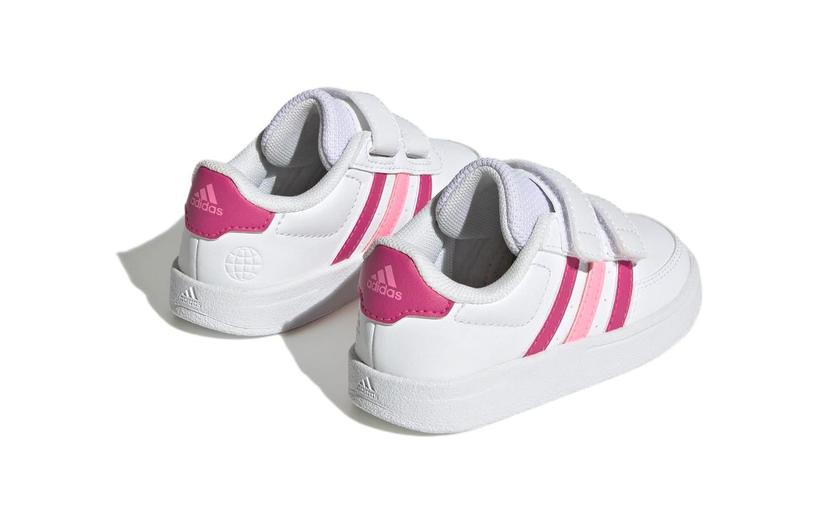 (TD) Adidas Breaknet Lifestyle Court Two-Strap Hook-and-Loop 'White Pink' 圖 4
